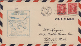 United States: 1929/1990 (ca.), AIRMAIL, Collection Of Apprx. 164 Covers, Compri - Lettres & Documents