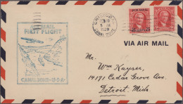 United States: 1929/1990 (ca.), AIRMAIL, Collection Of Apprx. 164 Covers, Compri - Cartas & Documentos