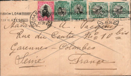 AFRIQUE DU SUD AFFRANCHISSEMENT COMPOSE SUR LETTRE  POUR LA FRANCE 1931 - Neue Republik (1886-1887)