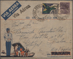 Americas: 1907-1939: Eight Covers And (picture) Postcards To Portugal Or Azores, - America (Other)