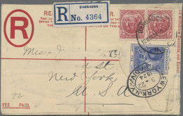 Caribbean: 1893/1929, British Caribbean, Lot Of Four Used Stationeries: Turks&Ca - Autres - Amérique