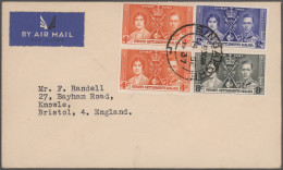 British Colonies: 1937, Coronation Issue, Assortment Of 43 Different Covers, Mai - Autres & Non Classés