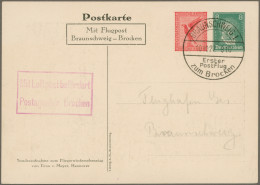 Air Mail - Germany: 1910/1960 (ca.), Saubere Sammlung Von 64 Briefen Und Karten - Correo Aéreo & Zeppelin