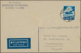 Air Mail - Germany: 1919/1937, Interessante Sammlung Mit Ca. 110 Meist Erstflugb - Correo Aéreo & Zeppelin