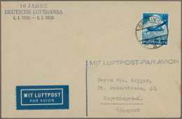 Air Mail - Germany: 1919/1937, Interessante Sammlung Mit Ca. 110 Meist Erstflugb - Poste Aérienne & Zeppelin