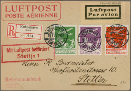 Air Mail - Germany: 1920/1935, Interessante Saubere Sammlung Mit über 130 Meist - Poste Aérienne & Zeppelin