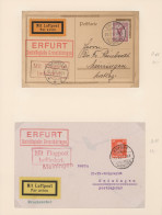 Air Mail - Germany: 1925/1931, Interessante Saubere Sammlung Mit über 60 Meist E - Luft- Und Zeppelinpost