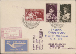 Air Mail - Germany: 1953/2008, Großer Bestand Eines Fleißigen Luftpostsammlers M - Poste Aérienne & Zeppelin