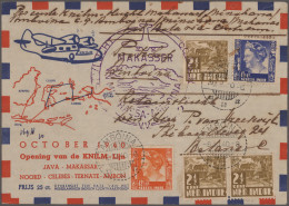 Airmail - Europe: 1928/1951, NIEDERLANDE, Lot Mit 14 Luftpostbriefen, Meist Erst - Autres - Europe