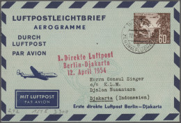 Air Mail: 1954/2011, Umfangreicher Posten Mit Tausenden Von Aerogrammen Aus Alle - Autres & Non Classés