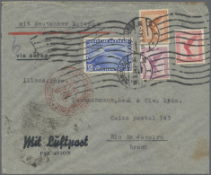 Zeppelin Mail - Germany: Partie Von 37 Belegen Mit Teils Besseren Zeppelinfranka - Poste Aérienne & Zeppelin