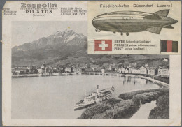 Zeppelin Mail - Europe: 1927/1940 Sechs Besondere Belege Zeppelin Bzw. Luftpost, - Europe (Other)