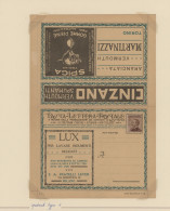 Thematics: Advertising Postal Stationery: 1921/1923, Italy: 'Buste Letteri Posta - Altri