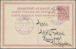 Albania - Postal Stationery: 1913, Postal Cards "Skanderberg", Lot Of Eight Card - Albanië