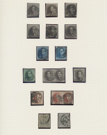 Belgium: 1849/1866, Fine Used Collection Of 17 Stamps Of Imperf. Issues, All Sho - Sammlungen