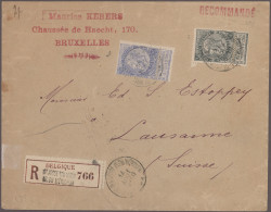 Belgium: 1902/1948 Four Covers From Belgium To Switzerland Including 1902 Regist - Sammlungen