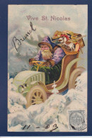 CPA Saint Nicolas Père Noël Santa Claus Nicolo Nicolaas Circulé Gaufré Embossed - Nikolaus