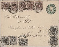 Belgium - Postal Stationery: 1883/1892, Stationery Envelope Leopold 10c. Green, - Autres & Non Classés