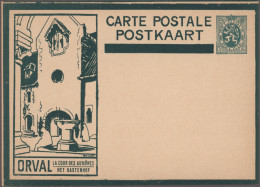 Belgium - Postal Stationery: 1929, Orval Pictorial Card, Lion 35c.+25c. Green, I - Autres & Non Classés