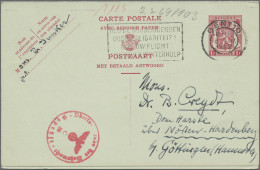 Belgium - Postal Stationery: 1940/1954, Cards "Heraldic Lion", Group Of 16 Comme - Other & Unclassified