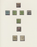 Denmark: 1851/1868, Fine Used Group Of Nine Classic Stamps From 1851 Fiere R.B.S - Other & Unclassified