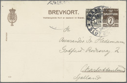 Denmark - Postal Stationery: 1880/1974, Lot Of 40 Used Stationeries Incl. Unseve - Interi Postali