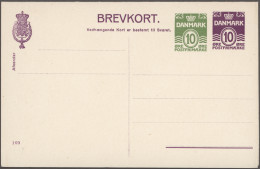 Denmark - Postal Stationery: 1885/1965 (ca.), Reply Cards (Double Cards), Collec - Interi Postali