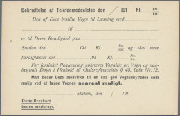 Denmark - Postal Stationery: 1910/1975 (ca.), Postal Cards Of National Railway, - Entiers Postaux