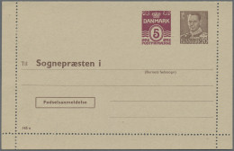 Denmark - Postal Stationery: 1953/1965, Letter Cards For Population Register, Lo - Interi Postali