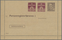 Denmark - Postal Stationery: 1953/1965, Letter Cards For Population Register, Lo - Postwaardestukken