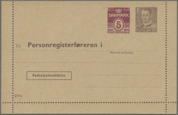 Denmark - Postal Stationery: 1953/1965, Letter Cards For Population Register, Lo - Postal Stationery