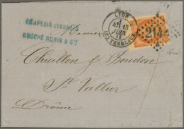 France: 1870 Bordeaux Issue: Group Of Eight Covers Franked By Imperf Ceres Stamp - Collezioni