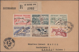 France: 1936/1966, Lot Of 32 Covers (plus One Monaco) Bearing Attractive Frankin - Collections