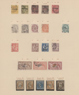 French Post Offices In The Levant: 1857/1903, Petty Used Collection On Leaves In - Autres & Non Classés