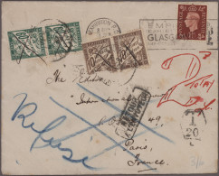 Great Britain: 1905/1957, Lot Of Eleven Covers/cards To Destinations Abroad Show - Lettres & Documents