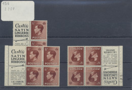 Great Britain - Se-tenants: 1936, Comprehensive Collection Of Mint Booklet Panes - Other