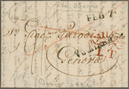 Italy -  Pre Adhesives  / Stampless Covers: 1840/1860, Over 30 Stampless Letters - 1. ...-1850 Prephilately