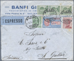 Italy: 1902/1949: Collection Of 40 Covers, Picture Postcards And Postal Statione - Colecciones