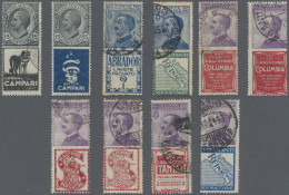 Italy - Se-tenants: 1924/1925, Used And Mint Collection Of 27 Advertisement Se-t - Autres