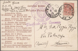 Italy - Postal Stationary: 1914/1918, Approx. 150 "cartoline Postale In Franchig - Ganzsachen