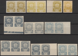 Carpathian Ukraine: 1945, June/July Definitives, MNH. Selection Of Imperf. Singl - Ucrania