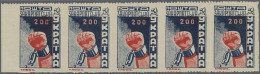 Carpathian Ukraine: 1945, May Definitives, 200 (F) Dark Blue/red, Selection Of B - Ukraine