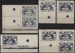 Carpathian Ukraine: 1945, May Difinitives, 100 (F) Blue, Nice Study Of 23 Perf. - Ukraine