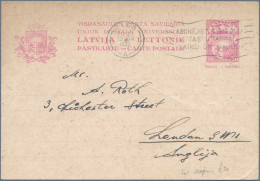 Latvia - Postal Stationery: 1924/1939, Lot Of Twelve Commercially Used Stationer - Latvia