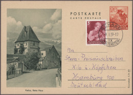 Liechtenstein: 1912-29/1953: Lot Mit 12 Gebrauchten Marken Und Einer GA, Dabei F - Collections