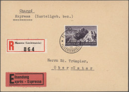 Liechtenstein: 1930/1946, Posten Mit 60 Briefen Und Karten Mit Interessanten Fra - Sammlungen