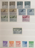 Liechtenstein: 1930-modern: Sammlung Von Postfrischen Flugpostmarken, Wenigen Br - Collections