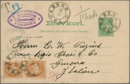 Norway: 1903/1946 Two Postal Stationery Cards And Seven Covers Including Uprated - Lettres & Documents