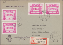 Norway: 1979/1983, Specialised Collection Of Apprx. 214 Covers/cards, Bearing Fr - Automatenmarken [ATM]