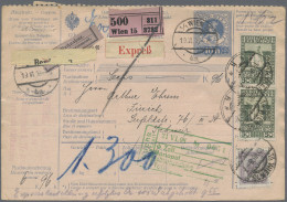 Österreich: 1907/1916, Partie Von 26 Paketkarten Mit Hohen Frankaturen Meist Aus - Collezioni